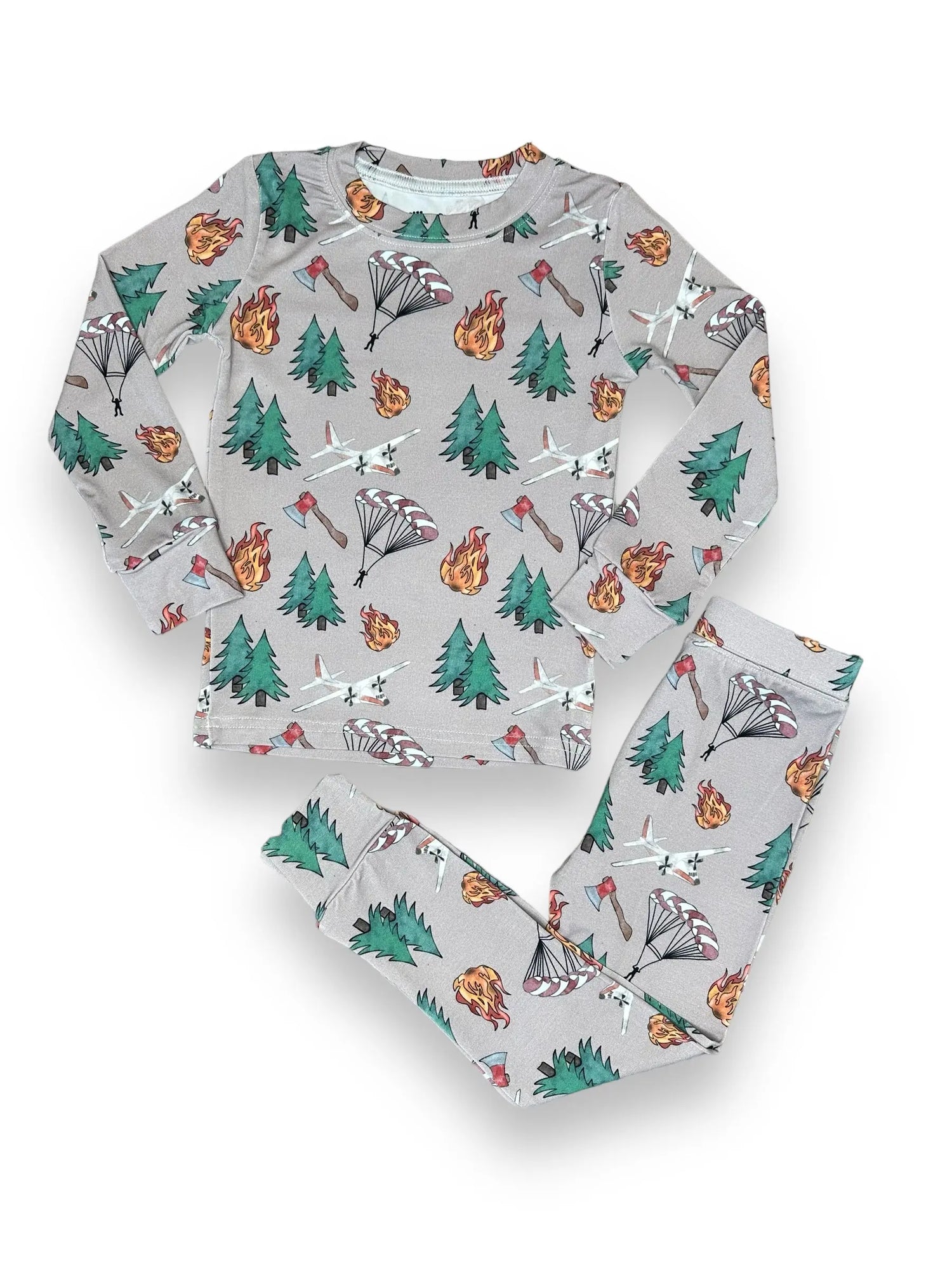 Bamboo Two Piece Pajama Set, Smokejumper Miller & Co. Everetts Place Boutique