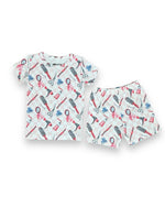 Bamboo Two Piece Short Sleeve & Shorts Pajama Set,  Hair Stylist Miller & Co. Everetts Place Boutique