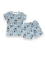 Bamboo Two Piece Short Sleeve & Shorts Pajama Set, Lineman Miller & Co. Everetts Place Boutique