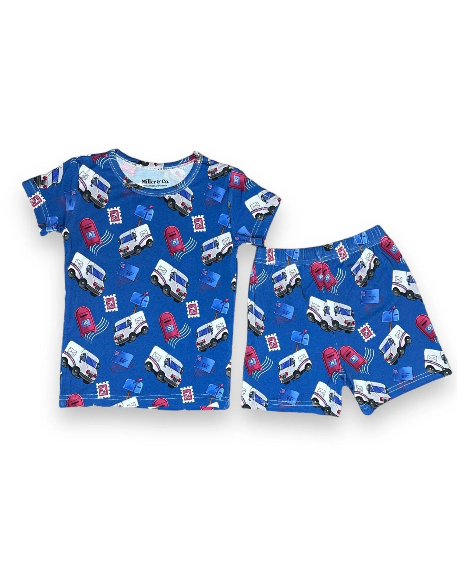 Bamboo Two Piece Short Sleeve & Shorts Pajama Set,  Mailman Miller & Co. Everetts Place Boutique