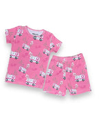 Bamboo Two Piece Short Sleeve & Shorts Pajama Set,  Pink EMS Miller & Co. Everetts Place Boutique