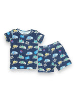 Bamboo Two Piece Short Sleeve & Shorts Pajama Set,  Semi Trucks Miller & Co. Everetts Place Boutique