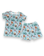 Bamboo Two Piece Short Sleeve & Shorts Pajama Set, Wildland Firefighter Miller & Co. Everetts Place Boutique