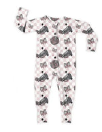 Bamboo Zipper Footie, Cheerleader Miller & Co. Everetts Place Boutique