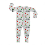 Bamboo Zipper Footie, Christmas Lineman Miller & Co. Everetts Place Boutique