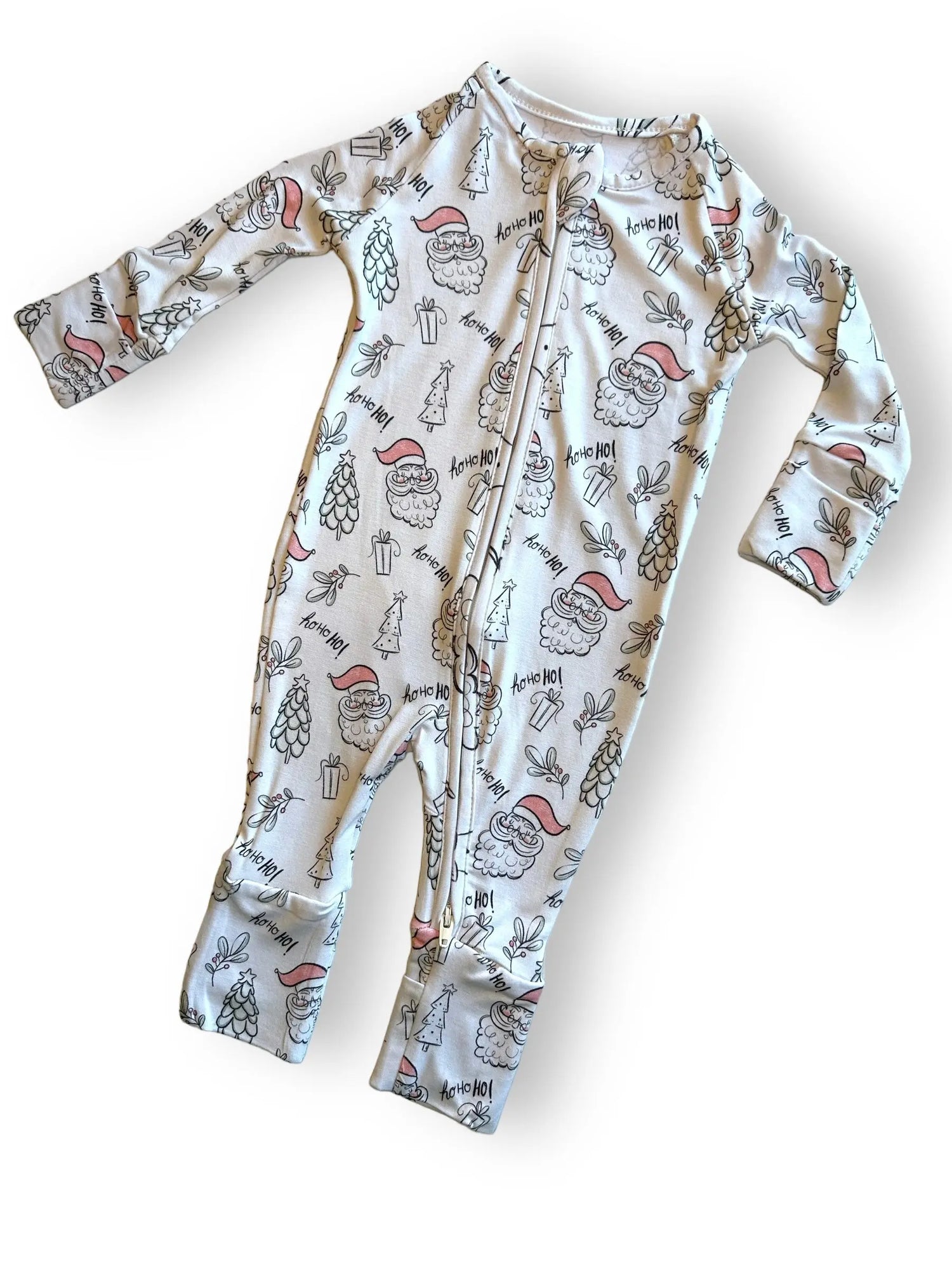 Bamboo Zipper Footie, Christmas Miller & Co. Everetts Place Boutique