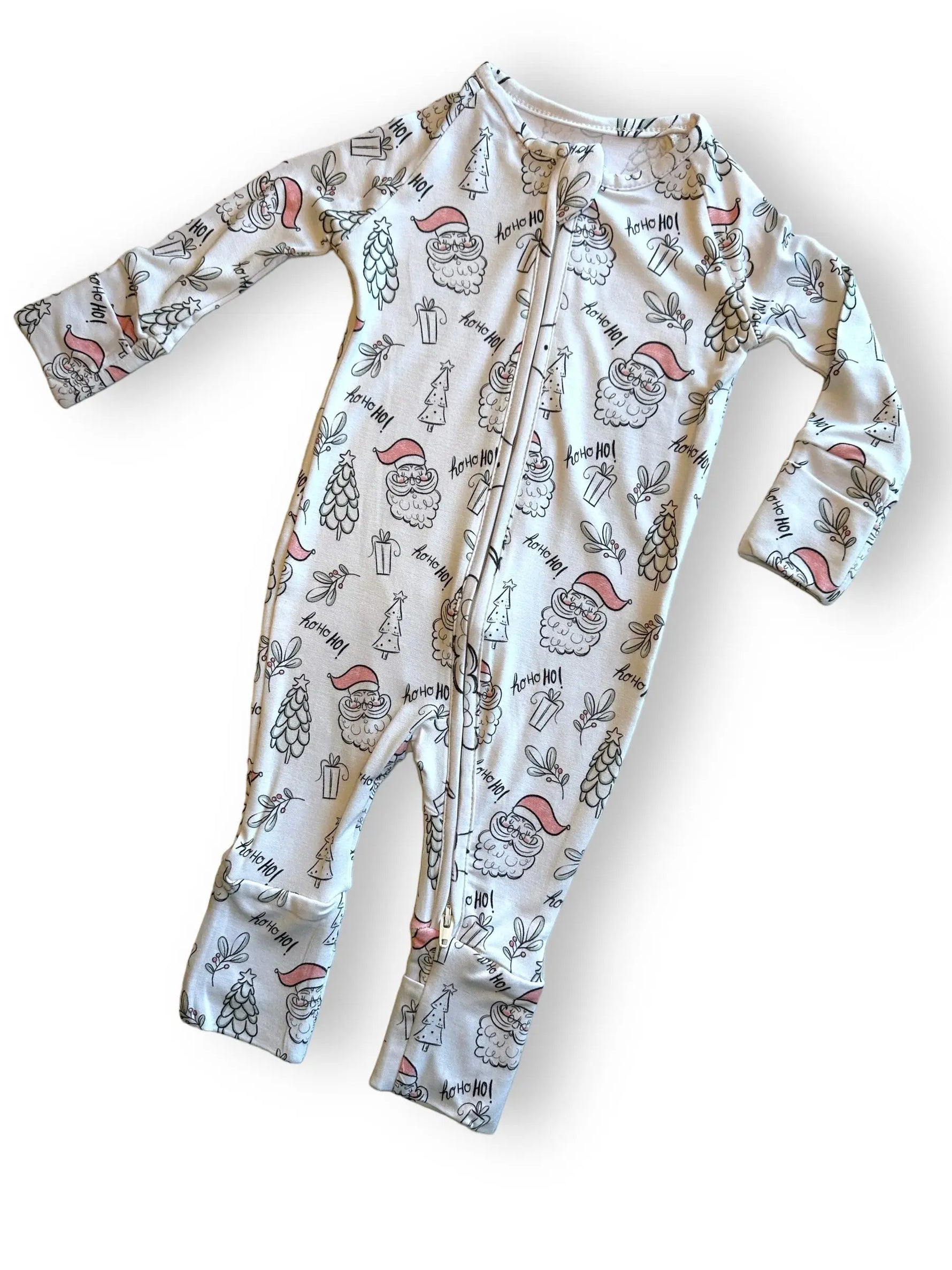 Bamboo Zipper Footie, Christmas Miller & Co. Everetts Place Boutique