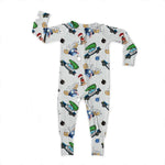 Bamboo Zipper Footie, Christmas Police Miller & Co. Everetts Place Boutique