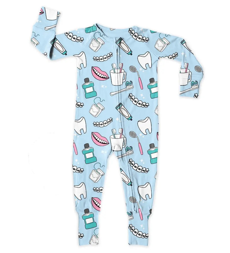 Bamboo Zipper Footie, Dentist Miller & Co. Everetts Place Boutique