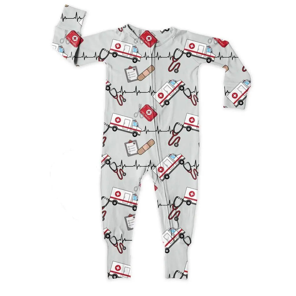 Bamboo Zipper Footie, EMS Hero Miller & Co. Everetts Place Boutique