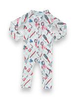 Bamboo Zipper Footie, Hair Stylist Miller & Co. Everetts Place Boutique