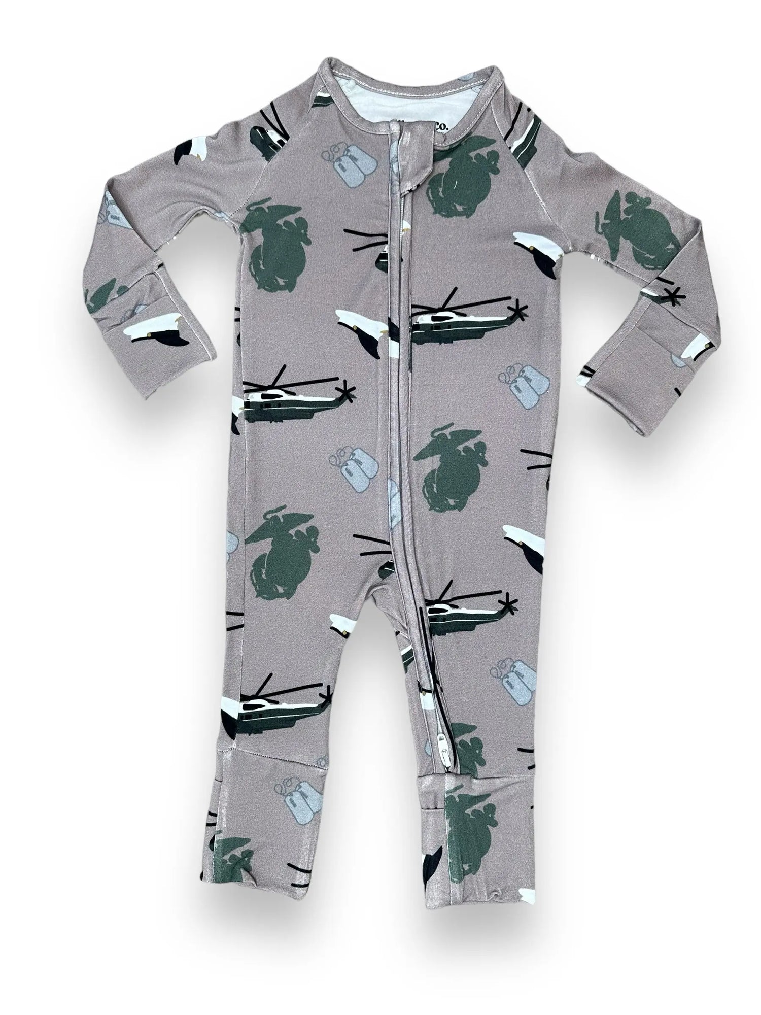 Bamboo Zipper Footie, Marines Miller & Co. Everetts Place Boutique