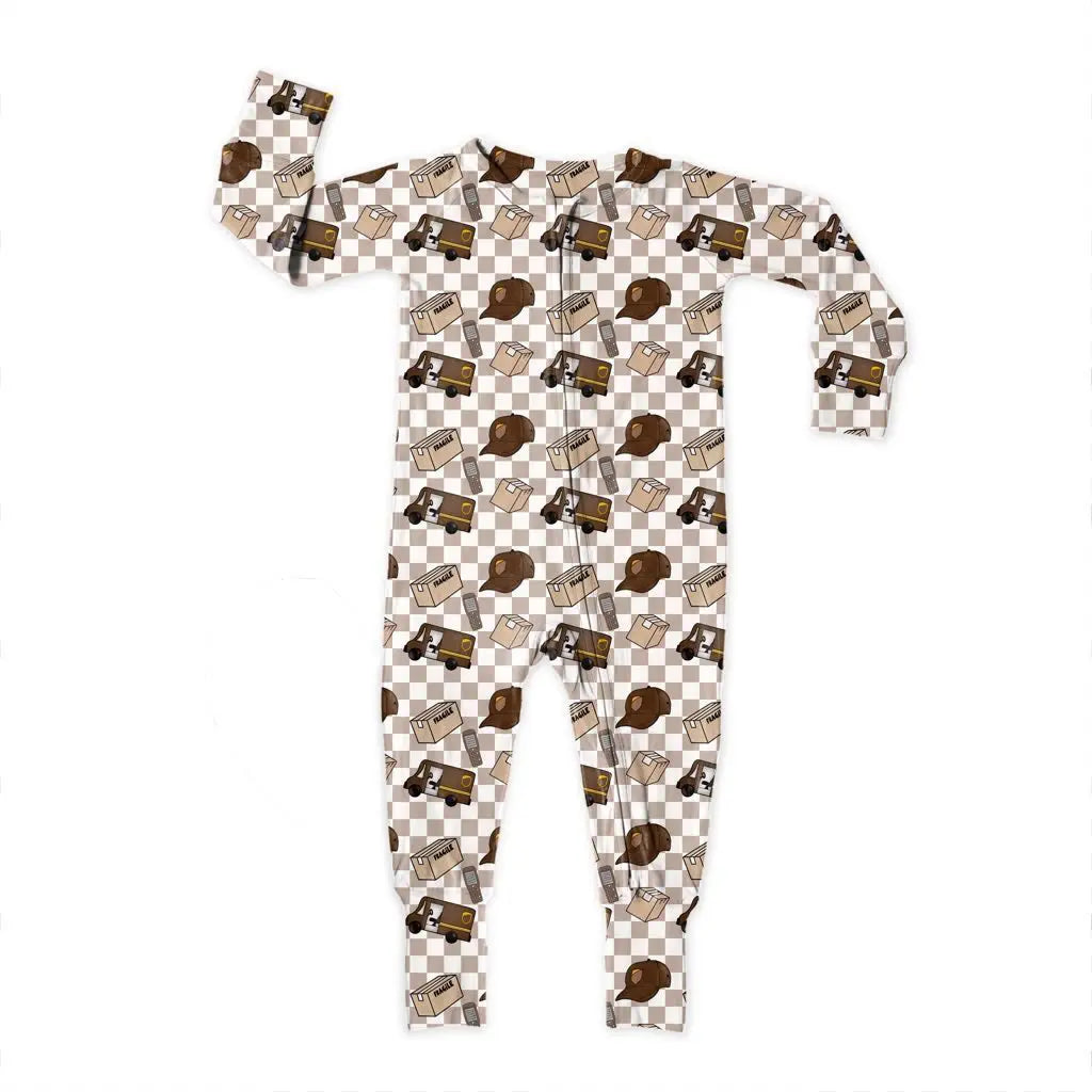 Bamboo Zipper Footie, Package Delivery Miller & Co. Everetts Place Boutique