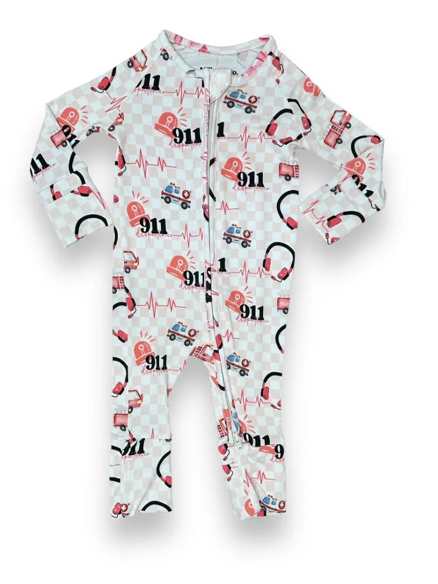 Miller & Co. Bamboo Zipper Footie, Pink Dispatcher - Everetts Place Boutique - 