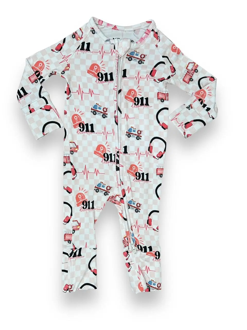 Bamboo Zipper Footie, Pink Dispatcher Miller & Co. Everetts Place Boutique