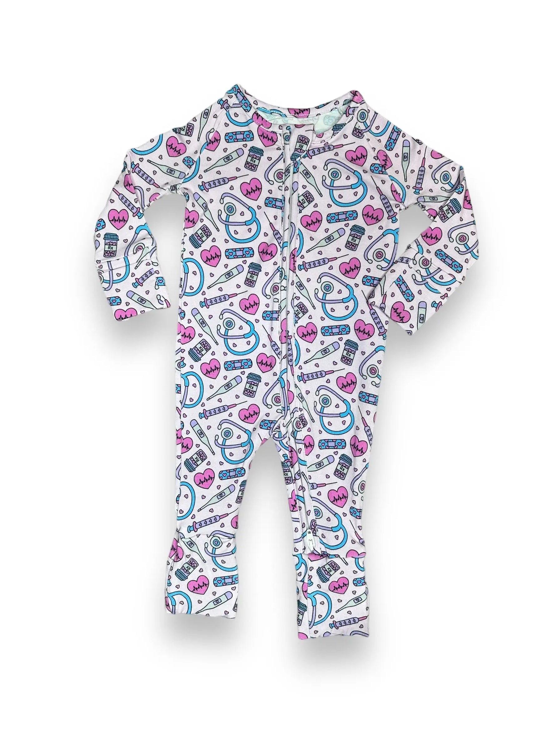 Bamboo Zipper Footie, Pink Healthcare Miller & Co. Everetts Place Boutique