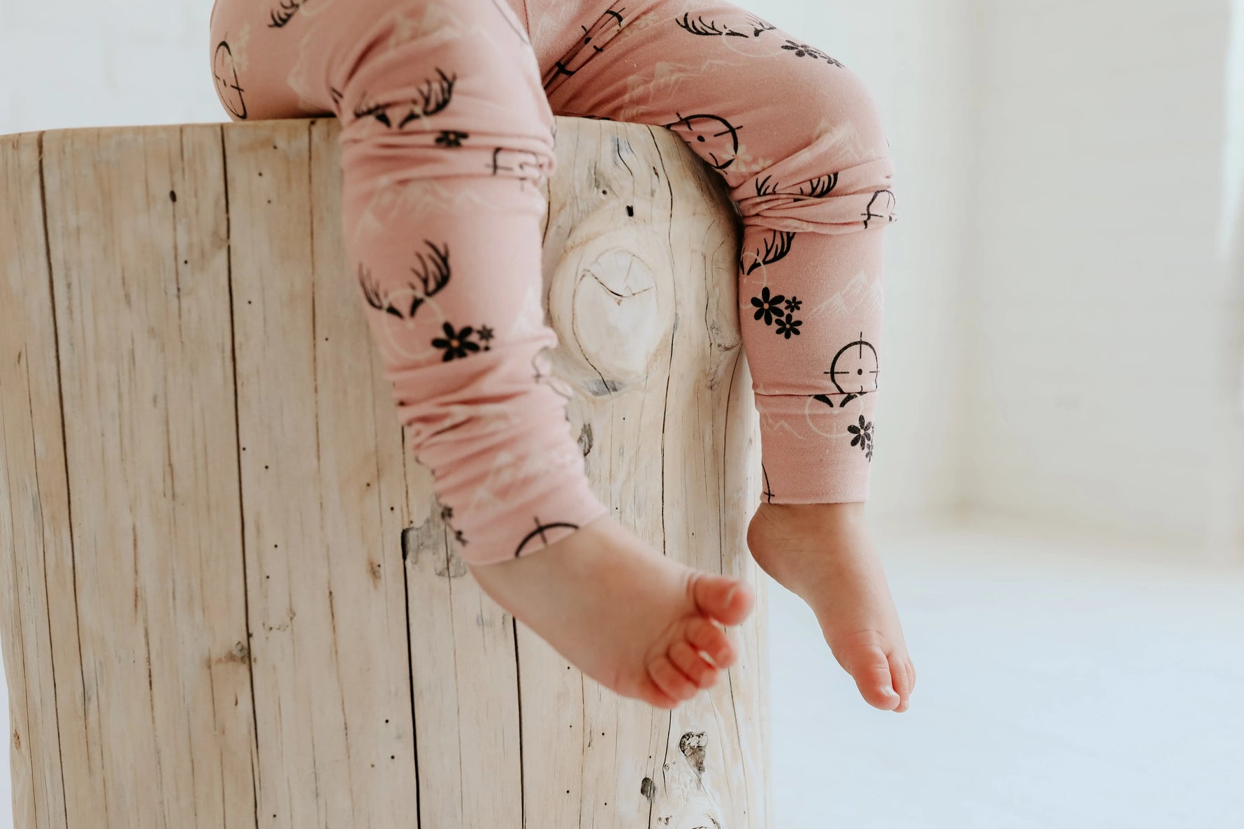 Bamboo Zipper Footie, Pink Hunter Miller & Co. Everetts Place Boutique