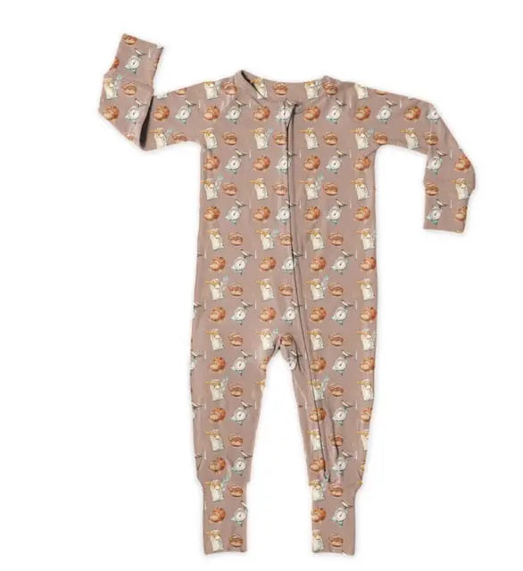 Bamboo Zipper Footie, Sourdough Miller & Co. Everetts Place Boutique