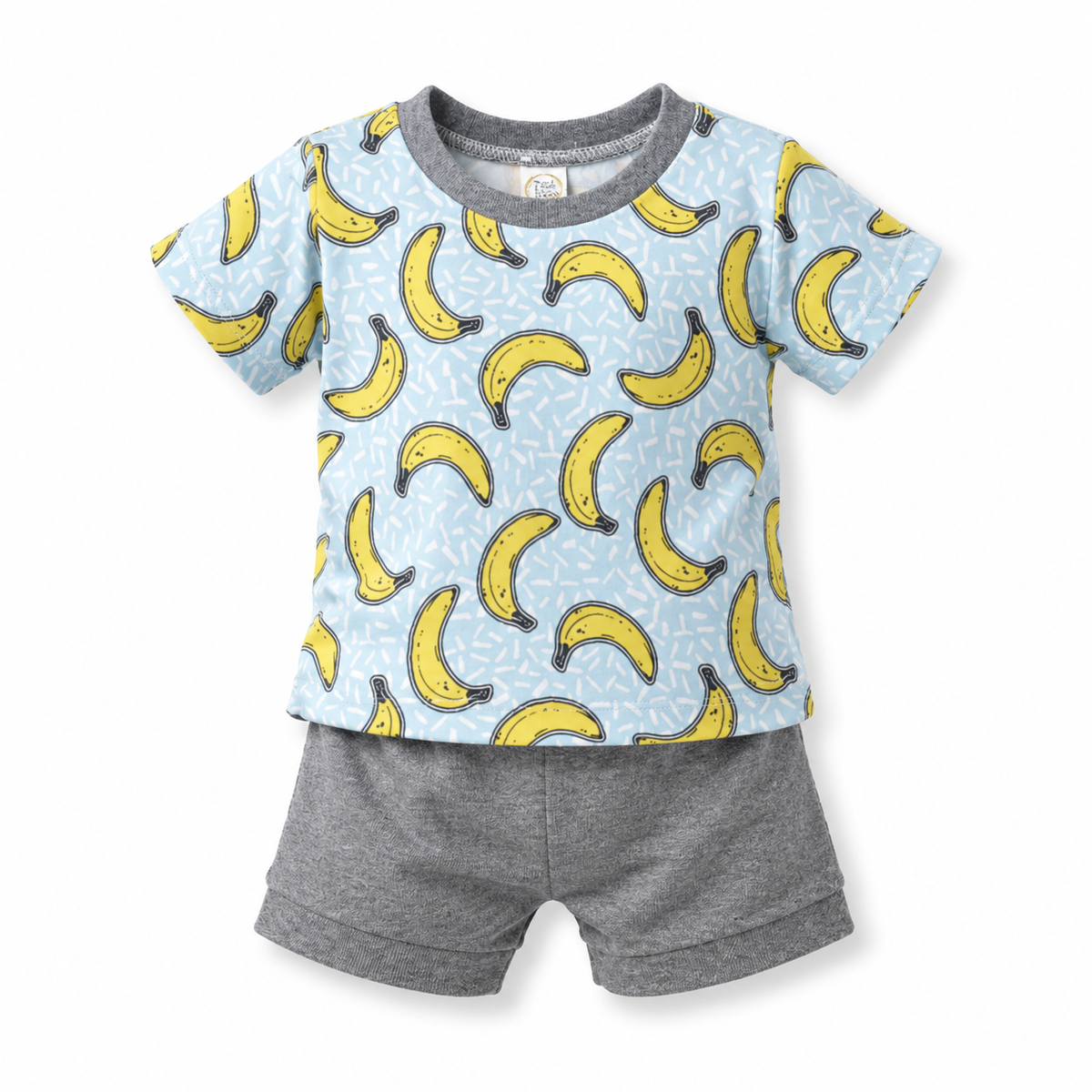 Bamboo T-Shirt & Cotton Shorts Set - Banana Split