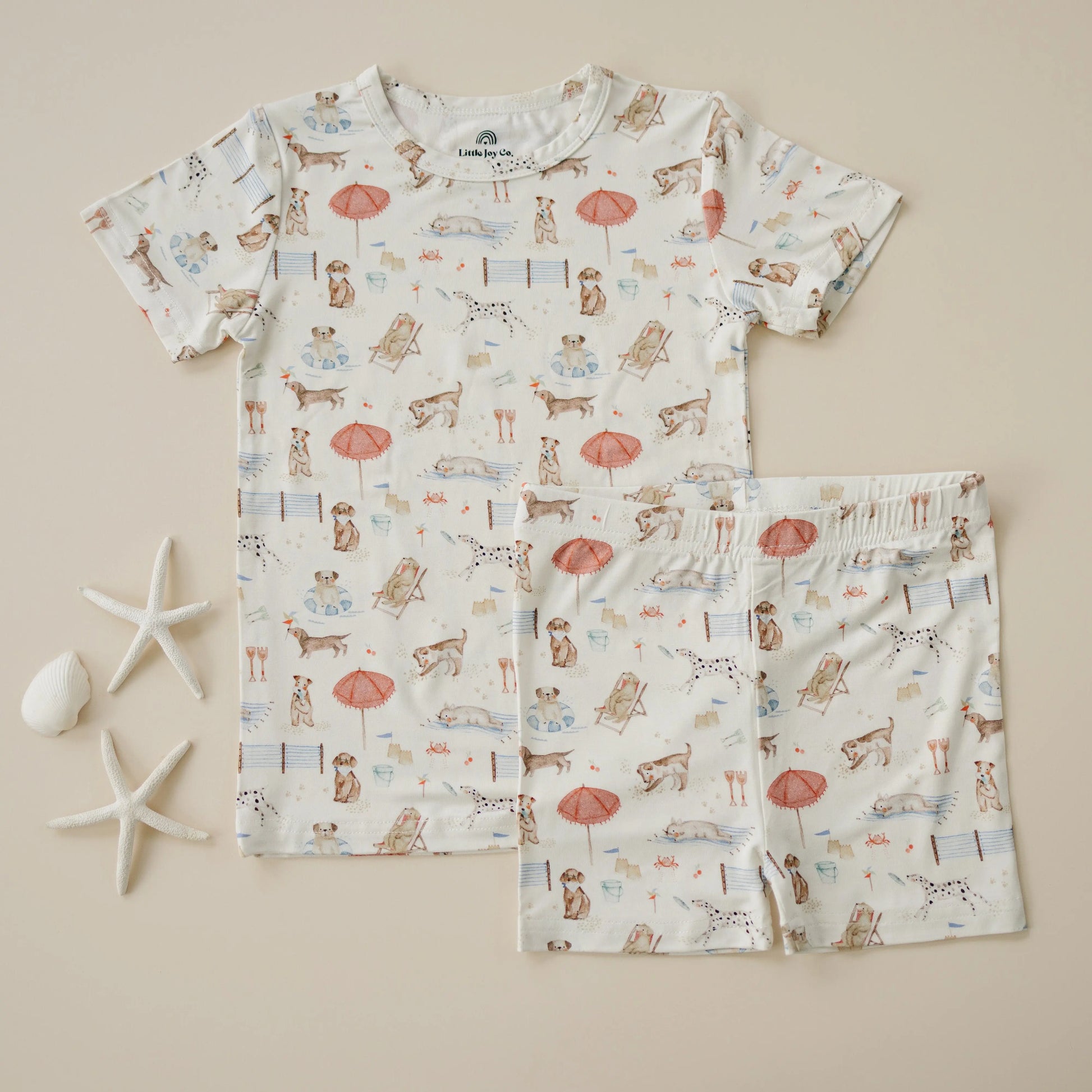 Beach Pawty 2pc Bamboo Pajamas Little Joy Co. Everetts Place: Online Boutique