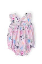 Mila & Rose ® Beachside Bows Ruffle Cross Back Romper - 