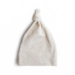 Mushie Ribbed Organic Cotton Baby Beanie for Newborns 0-3 Months with Top Knot Design - Apparel & Accessories > Clothing > Baby & Toddler Clothing > Baby & Toddler Outfits Baby Clothes