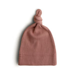 Mushie Ribbed Organic Cotton Baby Beanie for Newborns 0-3 Months with Top Knot Design - Apparel & Accessories > Clothing > Baby & Toddler Clothing > Baby & Toddler Outfits Baby Clothes
