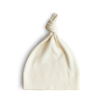 Mushie Ribbed Organic Cotton Baby Beanie for Newborns 0-3 Months with Top Knot Design - Apparel & Accessories > Clothing > Baby & Toddler Clothing > Baby & Toddler Outfits Baby Clothes