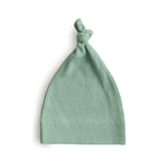 Mushie Ribbed Organic Cotton Baby Beanie for Newborns 0-3 Months with Top Knot Design - Apparel & Accessories > Clothing > Baby & Toddler Clothing > Baby & Toddler Outfits Baby Clothes