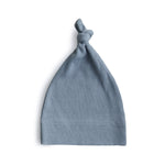Mushie Ribbed Organic Cotton Baby Beanie for Newborns 0-3 Months with Top Knot Design - Apparel & Accessories > Clothing > Baby & Toddler Clothing > Baby & Toddler Outfits Baby Clothes