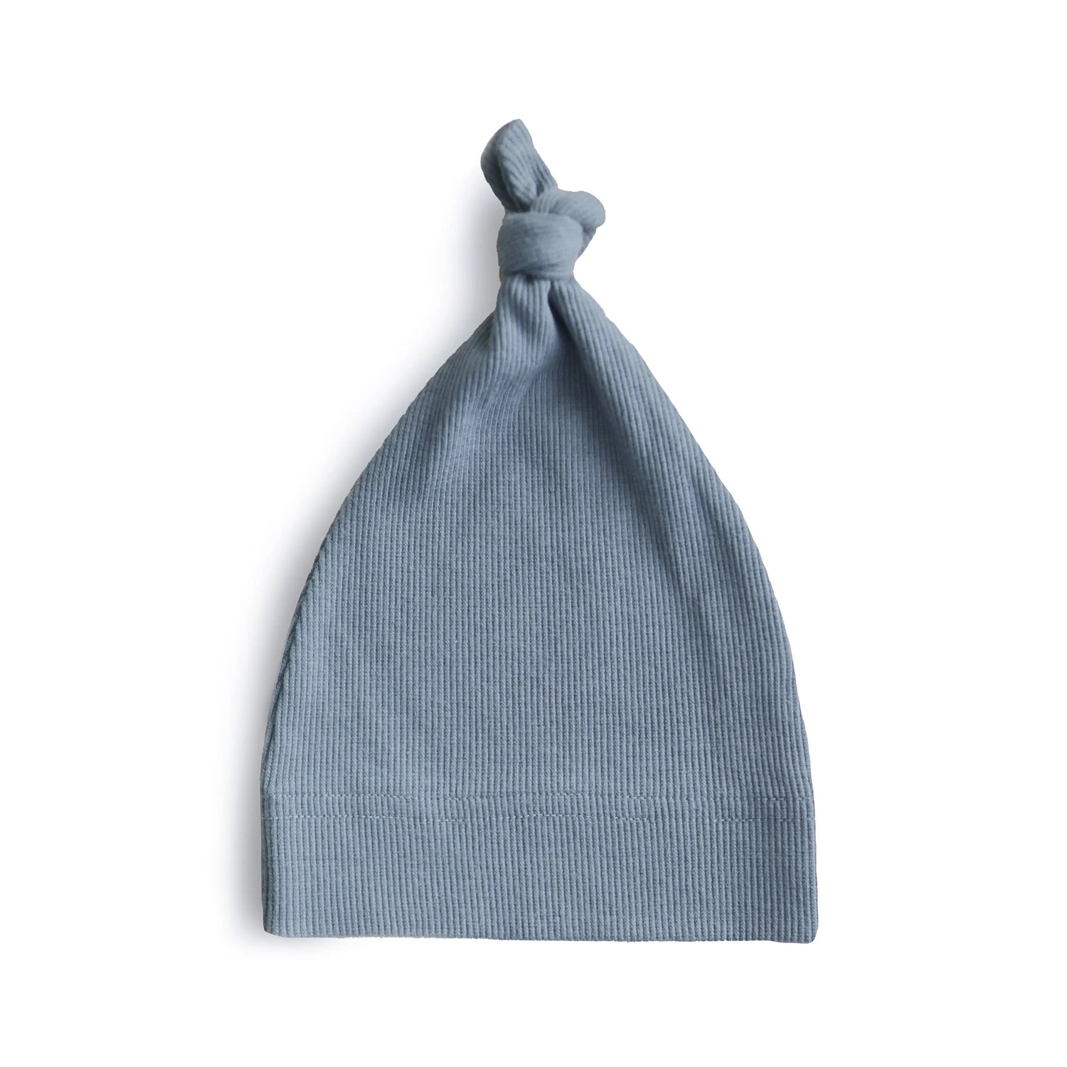 Mushie Ribbed Organic Cotton Baby Beanie for Newborns 0-3 Months with Top Knot Design - Apparel & Accessories > Clothing > Baby & Toddler Clothing > Baby & Toddler Outfits Baby Clothes