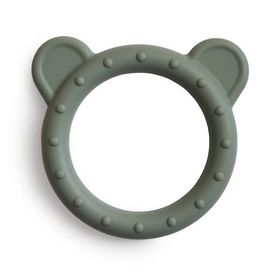 Bear Teether for Babies 100 Percent Non-Toxic Food-Grade Silicone Easy Grasp Design Stylish Colors Mushie Everetts Place: Online Boutique 12.99