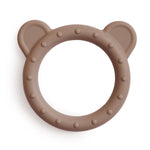 Mushie Bear Teether for Babies 100 Percent Non-Toxic Food-Grade Silicone Easy Grasp Design Stylish Colors - Baby & Toddler > Baby Health > Pacifiers & Teethers teether
