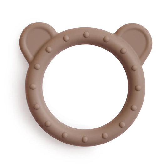 Bear Teether for Babies 100 Percent Non-Toxic Food-Grade Silicone Easy Grasp Design Stylish Colors Mushie Everetts Place: Online Boutique 12.99