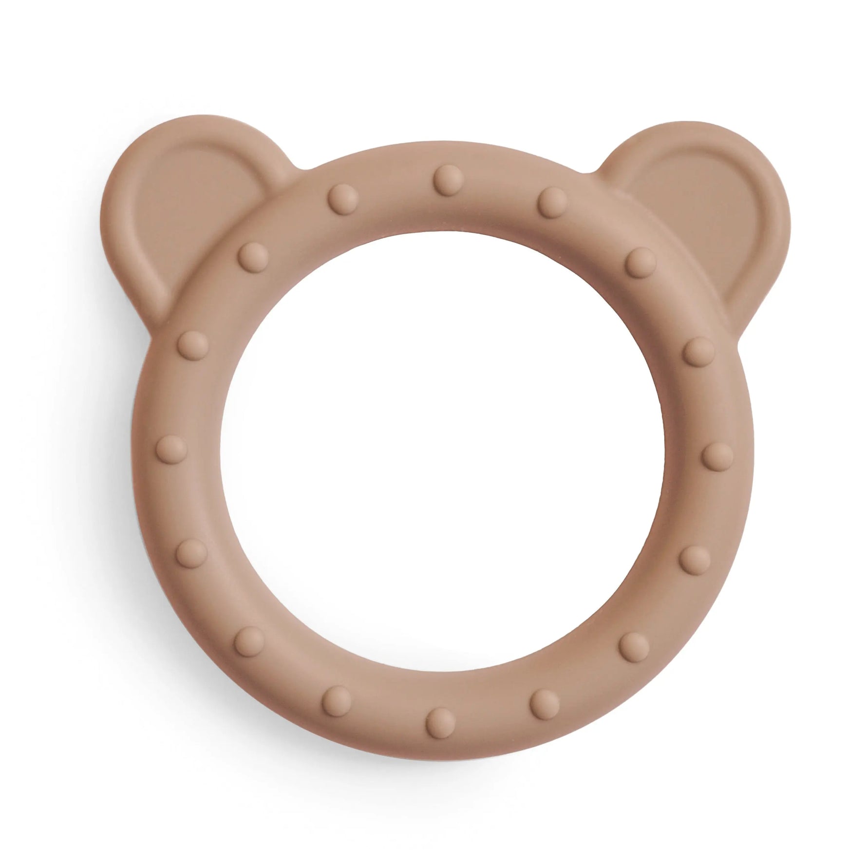Mushie Bear Teether for Babies 100 Percent Non-Toxic Food-Grade Silicone Easy Grasp Design Stylish Colors - Baby & Toddler > Baby Health > Pacifiers & Teethers teether