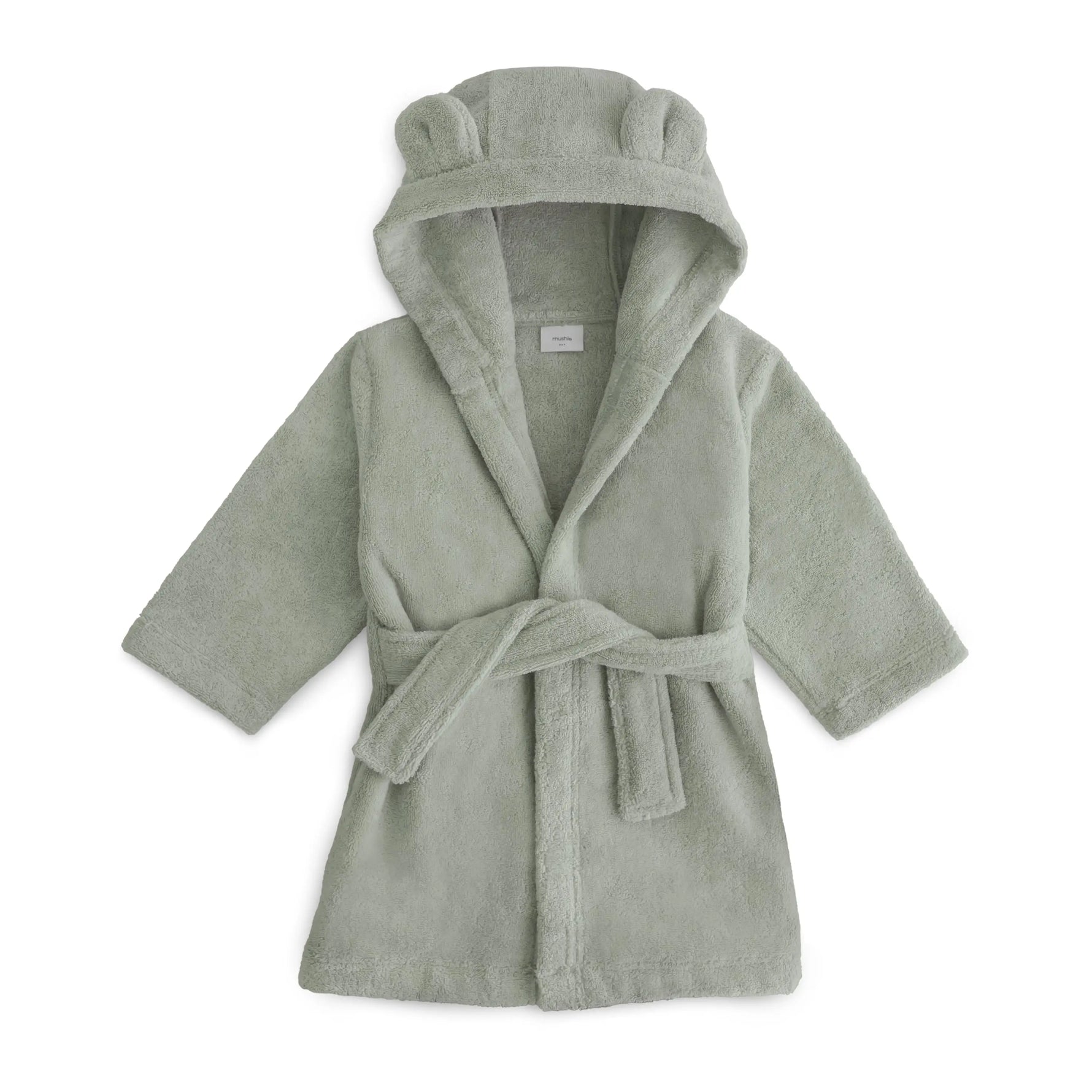 Mushie Organic Cotton Bear Robe for Kids with Cute Hood and Ears - Apparel & Accessories > Clothing > Sleepwear & Loungewear > Robes Hooded Towel