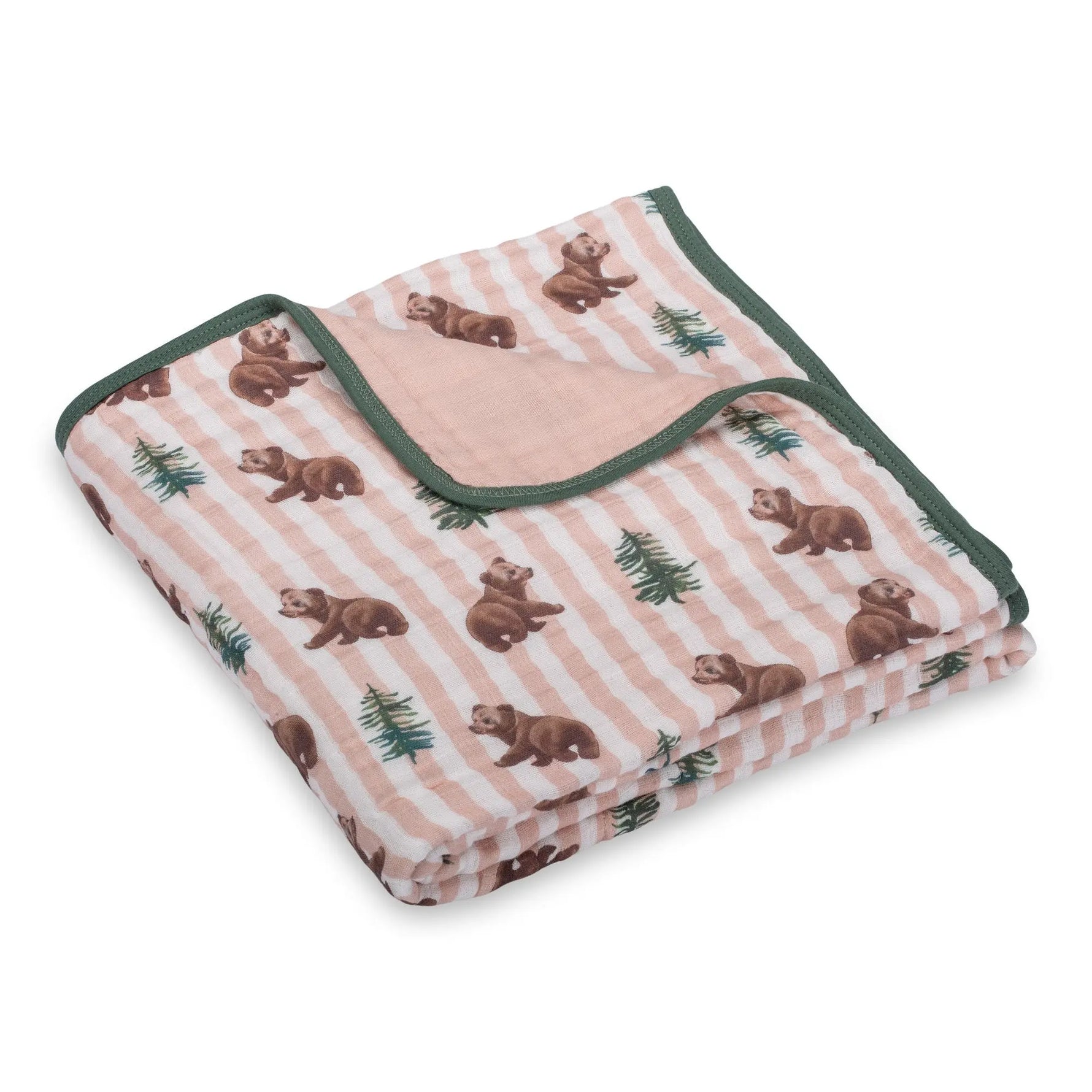 LollyBanks Beary Snuggly Muslin Baby Blanket - 
