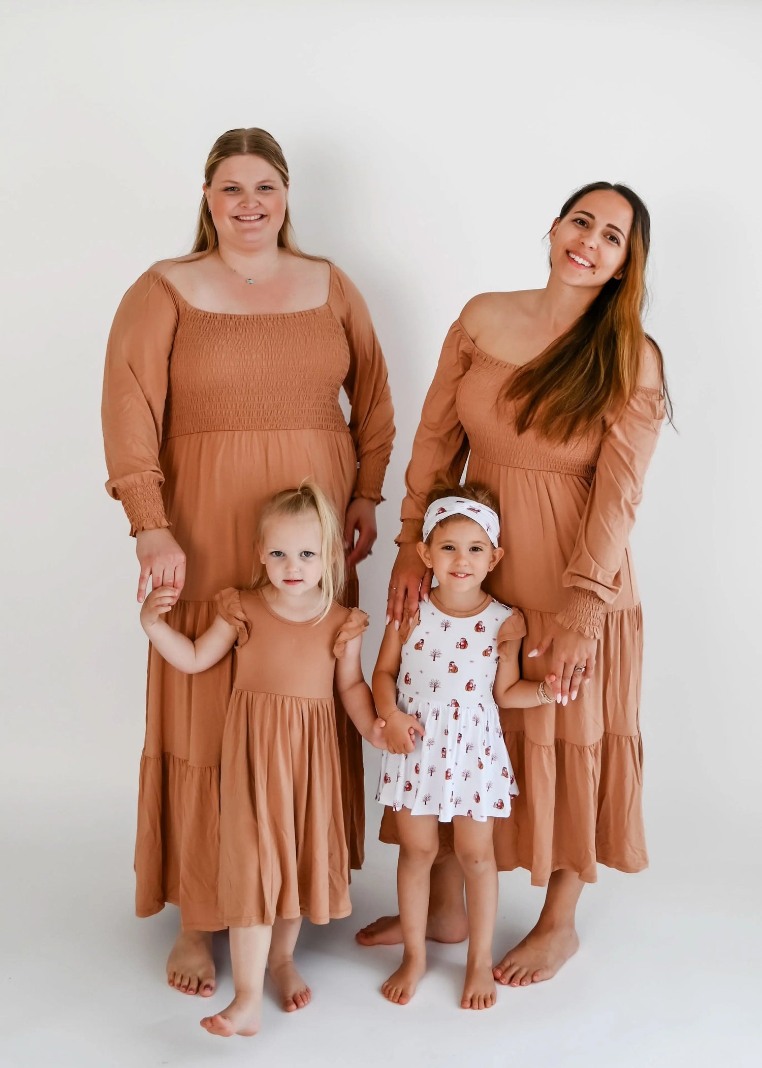 Bubble Baby Beech | Adult Long Sleeve Smocked Dress - 