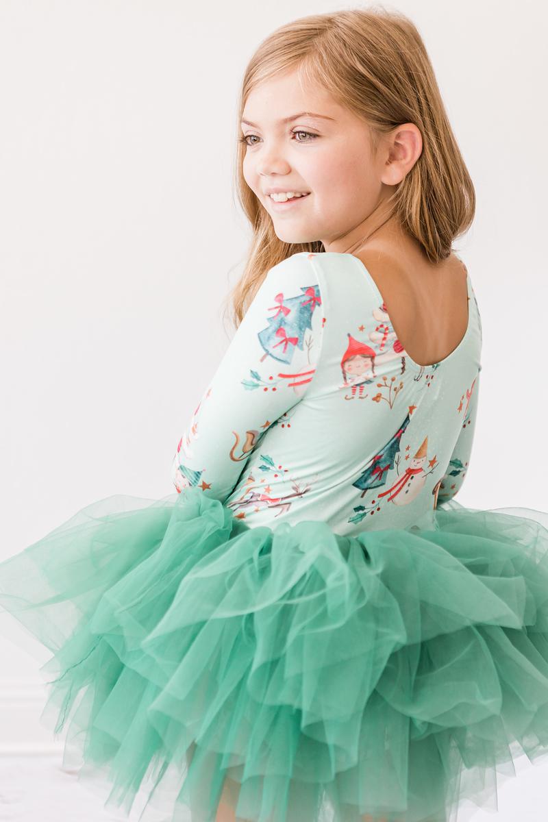 Mila & Rose ® Believe In Your Elf 3/4 Tutu Leotard For Girls Dance - Everetts Place Boutique - 