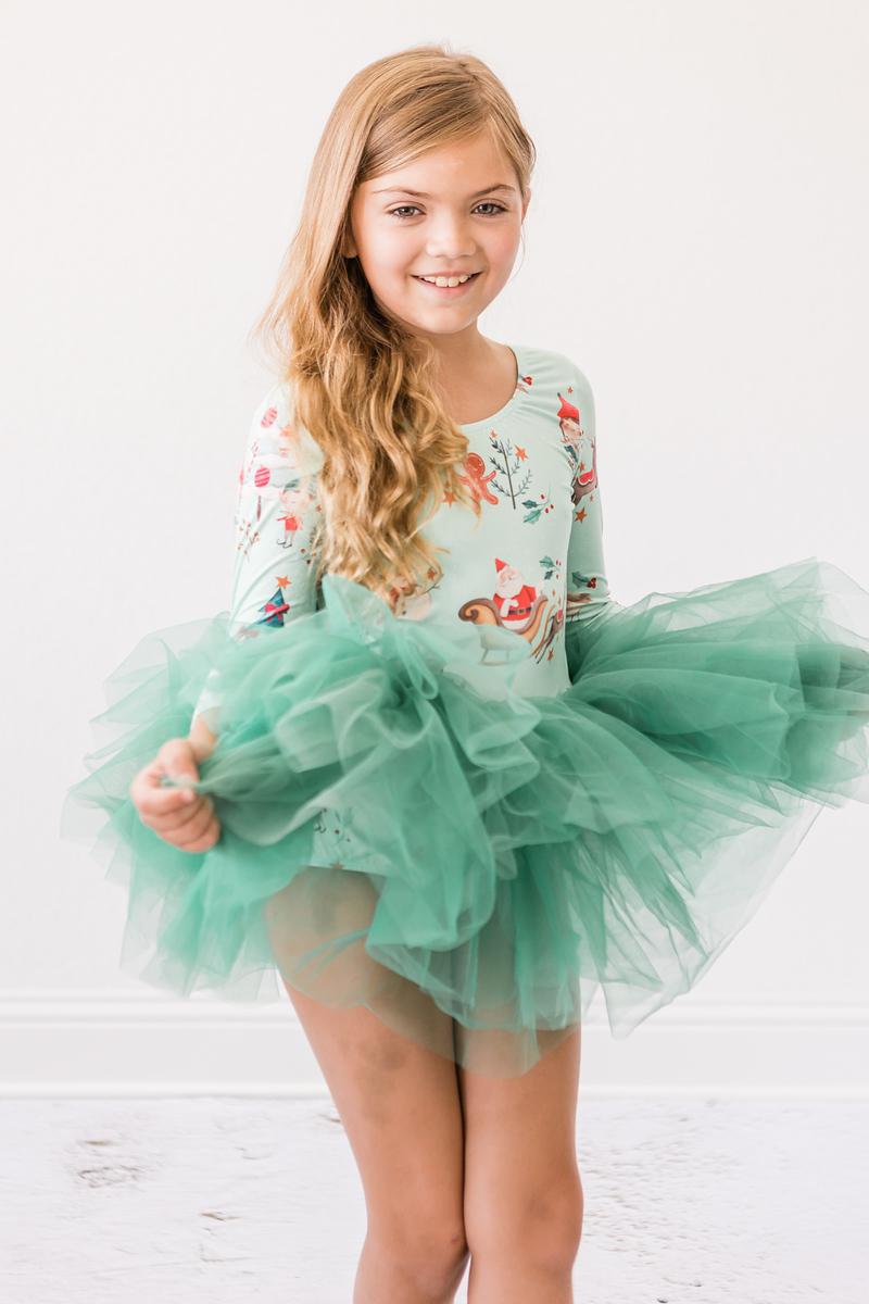 Mila & Rose ® Believe In Your Elf 3/4 Tutu Leotard For Girls Dance - Everetts Place Boutique - 