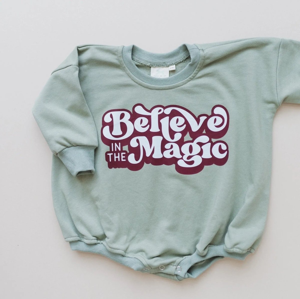 Little Joy Co. Believe in the Magic Christmas Sweatshirt Romper - Everetts Place Boutique - 