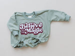 Little Joy Co. Believe in the Magic Christmas Sweatshirt Romper - Everetts Place Boutique - 