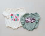 Little Joy Co. Believe in the Magic Christmas Sweatshirt Romper - Everetts Place Boutique - 