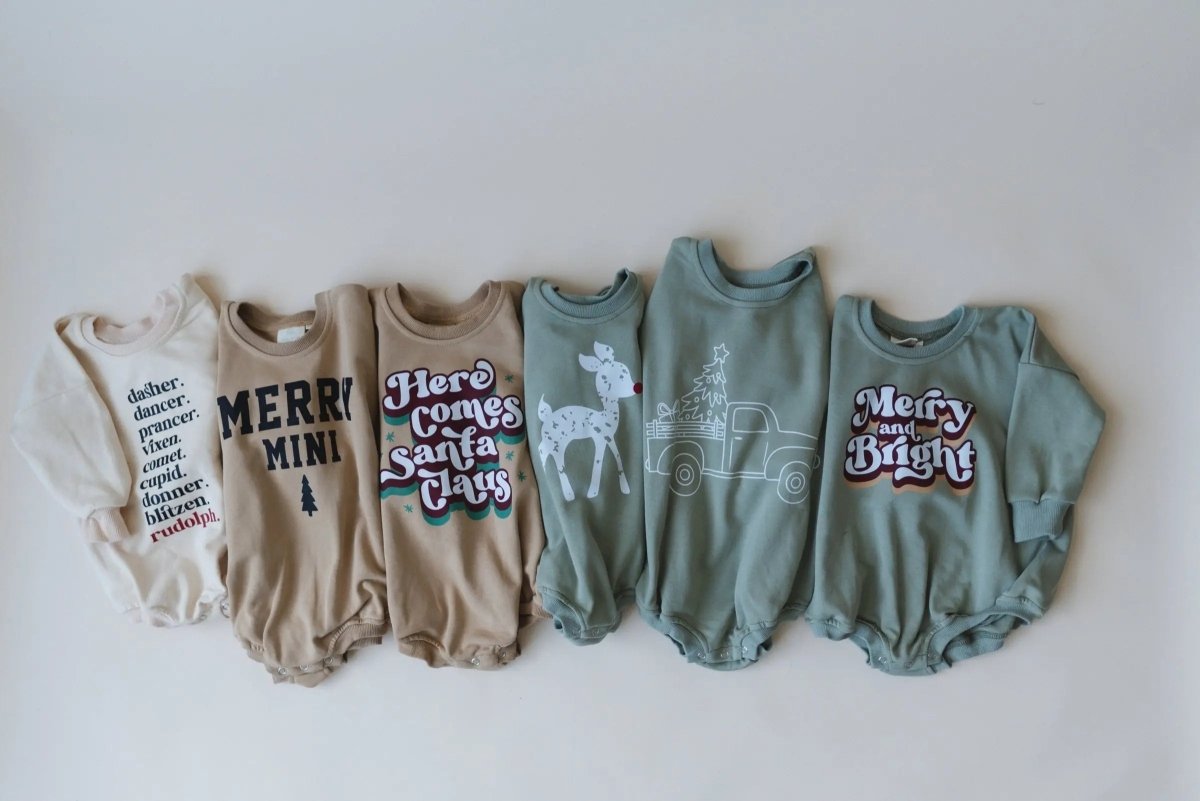 Little Joy Co. Believe in the Magic Christmas Sweatshirt Romper - Everetts Place Boutique - 