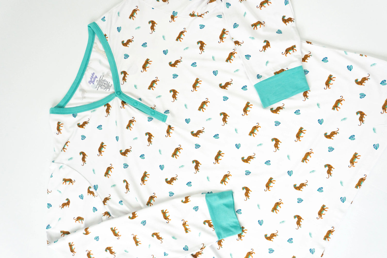 Bubble Baby Bengal | Adult Long Sleeve Henley - 