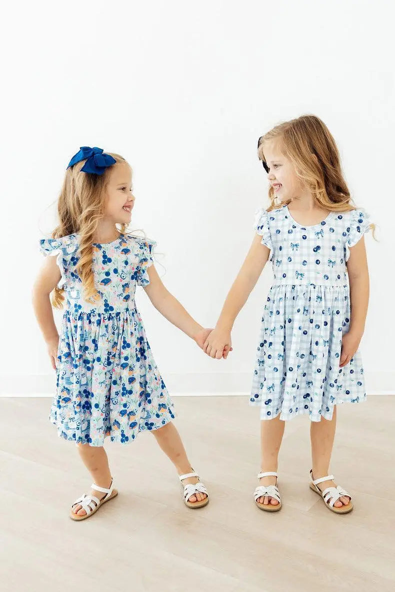 Mila & Rose ® Berry Cute Flutter Sleeve Twirl Dress - 