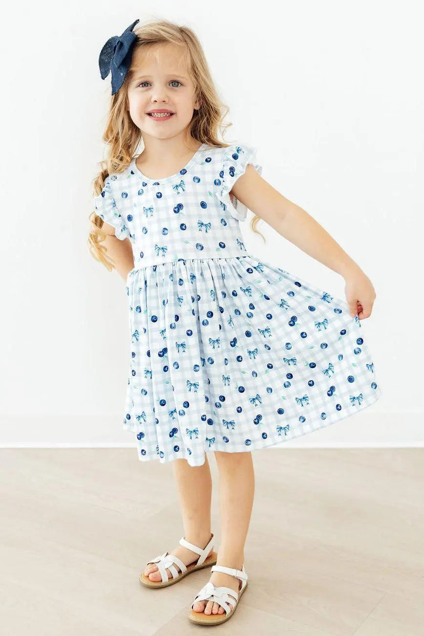 Mila & Rose ® Berry Cute Flutter Sleeve Twirl Dress - 