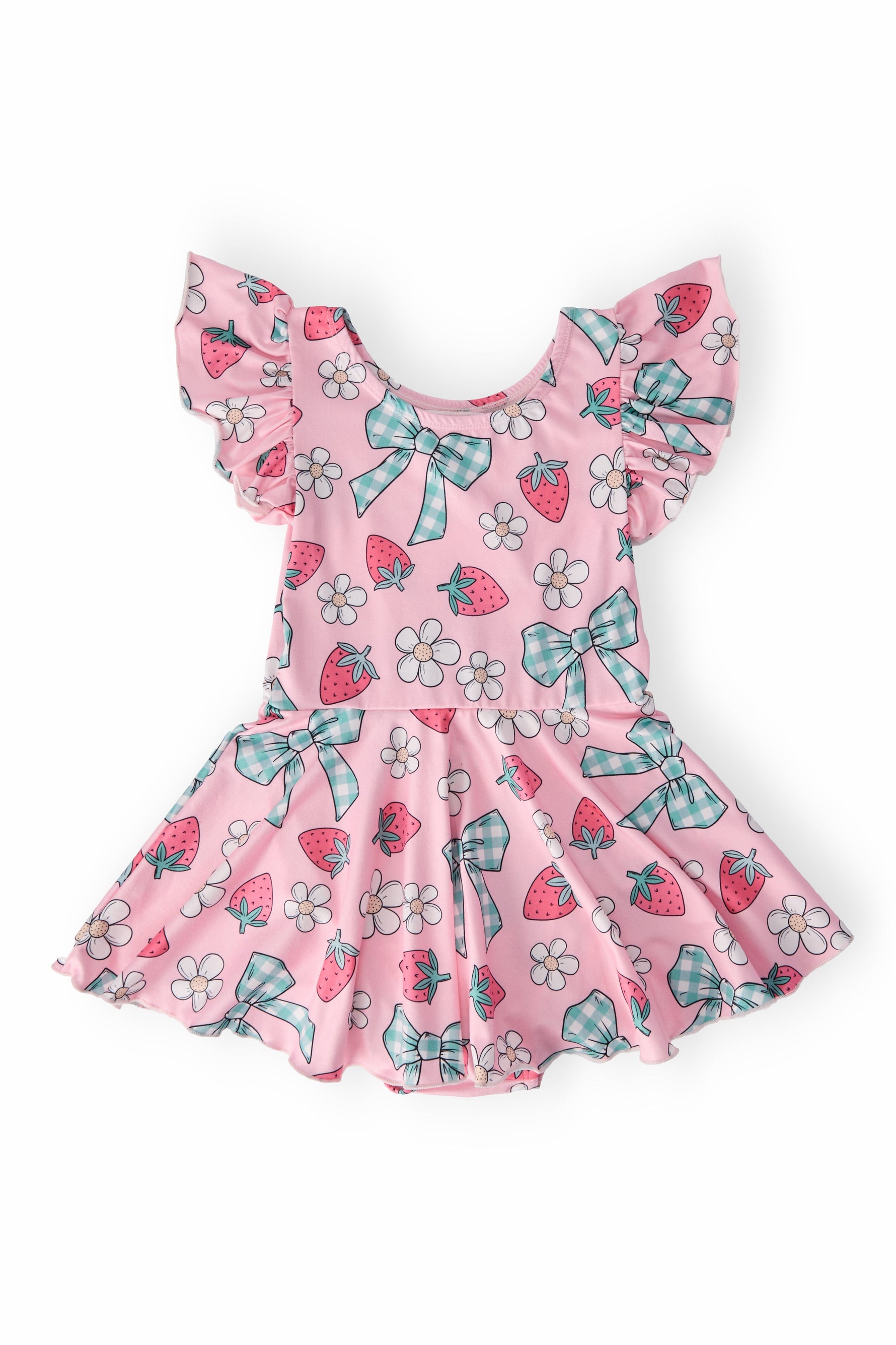 Berry Picnic Short Sleeve Twirl Leotard For Young Girls Mila & Rose ® Everetts Place: Online Boutique
