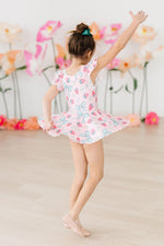 Berry Picnic Short Sleeve Twirl Leotard For Young Girls Mila & Rose ® Everetts Place: Online Boutique