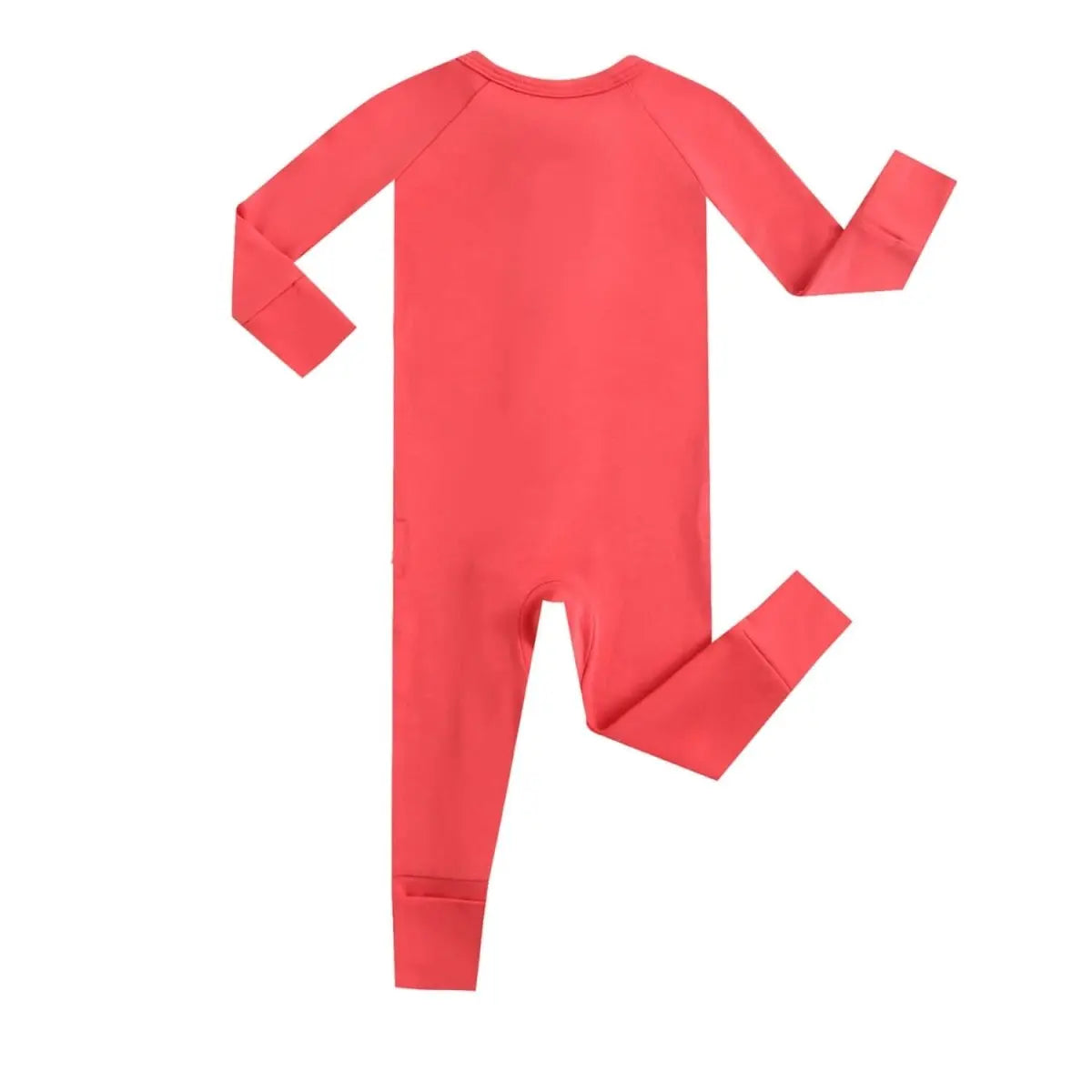 Luxie Charm Berry Red Zippered Baby Romper - Everetts Place Boutique - 